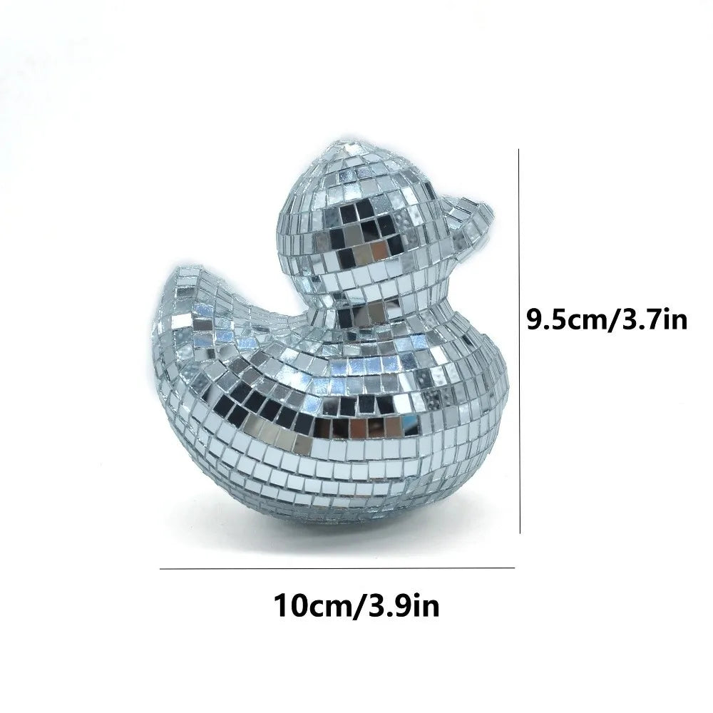 Creative Desktop Disco Mirror Decorative Duck Mirror Glass Disco Ornament Disco Decoration Duck Home Decor Disco Ball Duck Home - Sun Studio