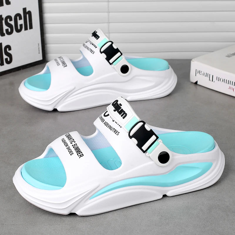 Men Summer Comfortable Beach Sandals Male Outdoor Flip Flops Thick Soft Clogs Casual Man Water Garden Shoes Women Beach Slippers - Sun Studio