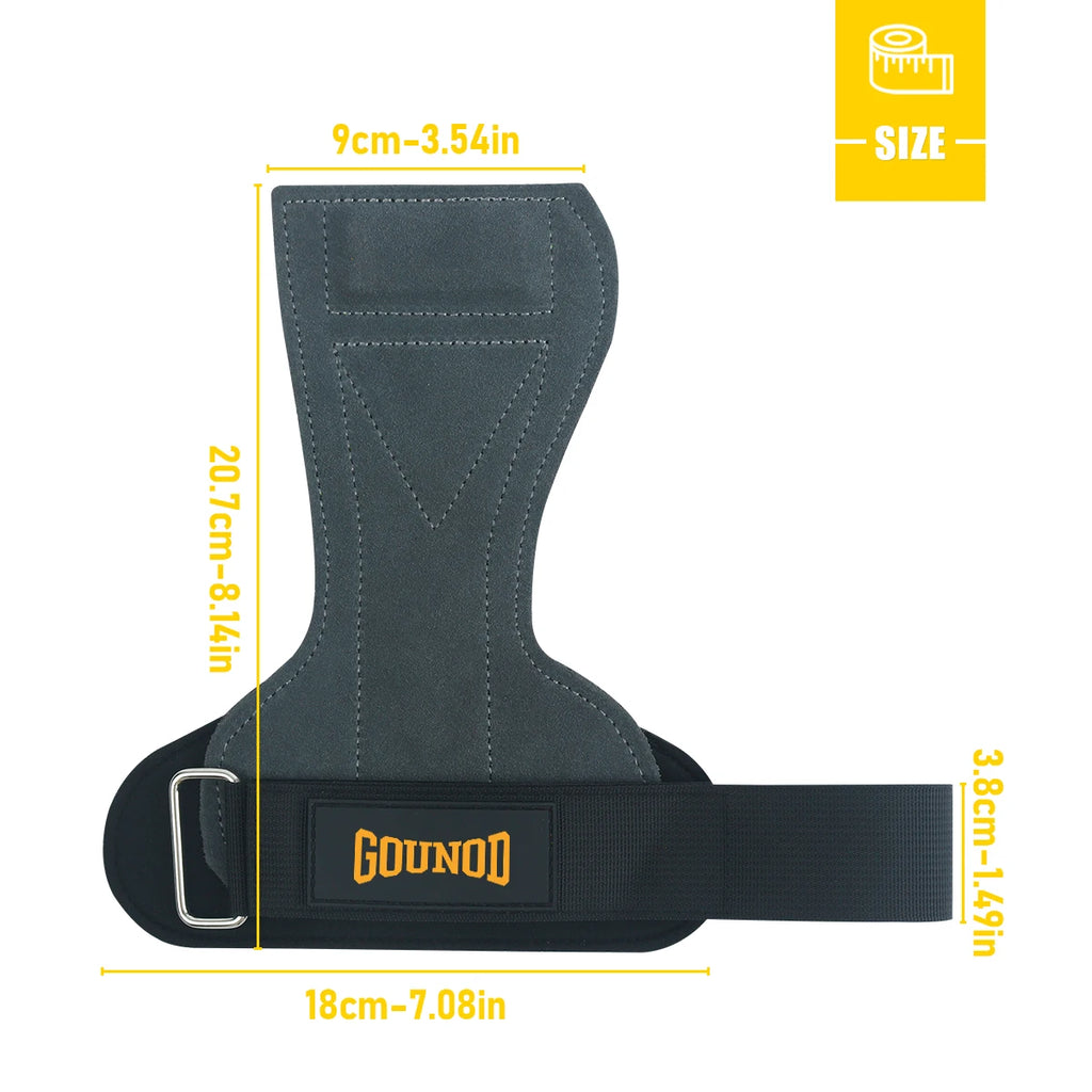 2pc/1Pair GOUNOD Gym Grip Cowhide Palm Protector Weightlifting Gymnastics Exercise Glove Grip Fitness Training Equipment - Sun Studio
