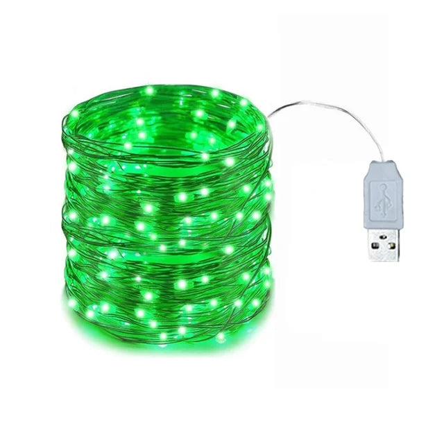 1-20M Led String Lights Copper Wire Starry Fairy Lights Battery Operated Lights for Bedroom Christmas Parties Wedding Decoration - Sun Studio