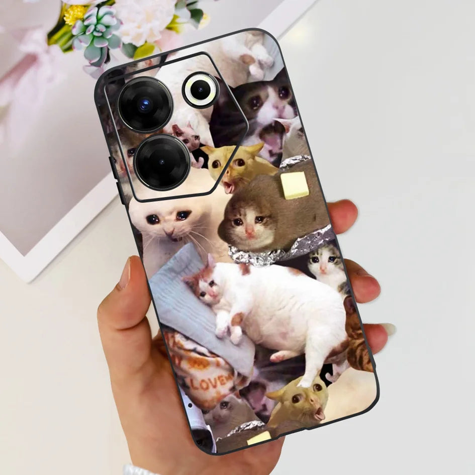 For Tecno Camon 20 Pro 5G Case 2023 Cute Love Heart Football Slim Cover Soft Silicone Funda For Tecno Camon20 Pro 5G CK8n Bumper