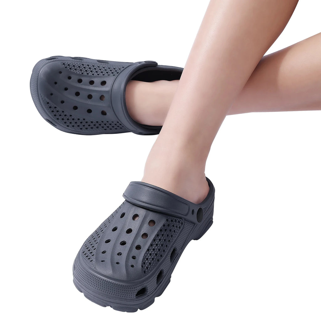 Eyriphy Men Slippers Garden Shoes Breathable Hole Slippers Outdoor Fishing Shoes Non-Slips Kitchen Slippers EVA Sole Men Sandals - Sun Studio