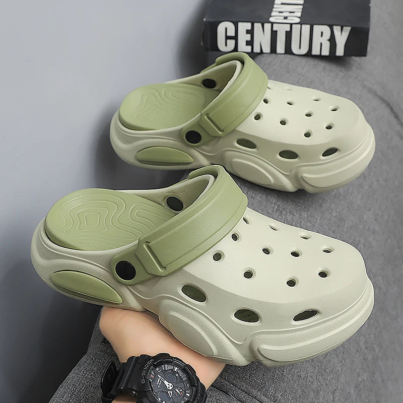Summer Men's Thick-Soled Non-Slip Breathable Toe-Cap Sandals Casual Beach Slippers - Sun Studio
