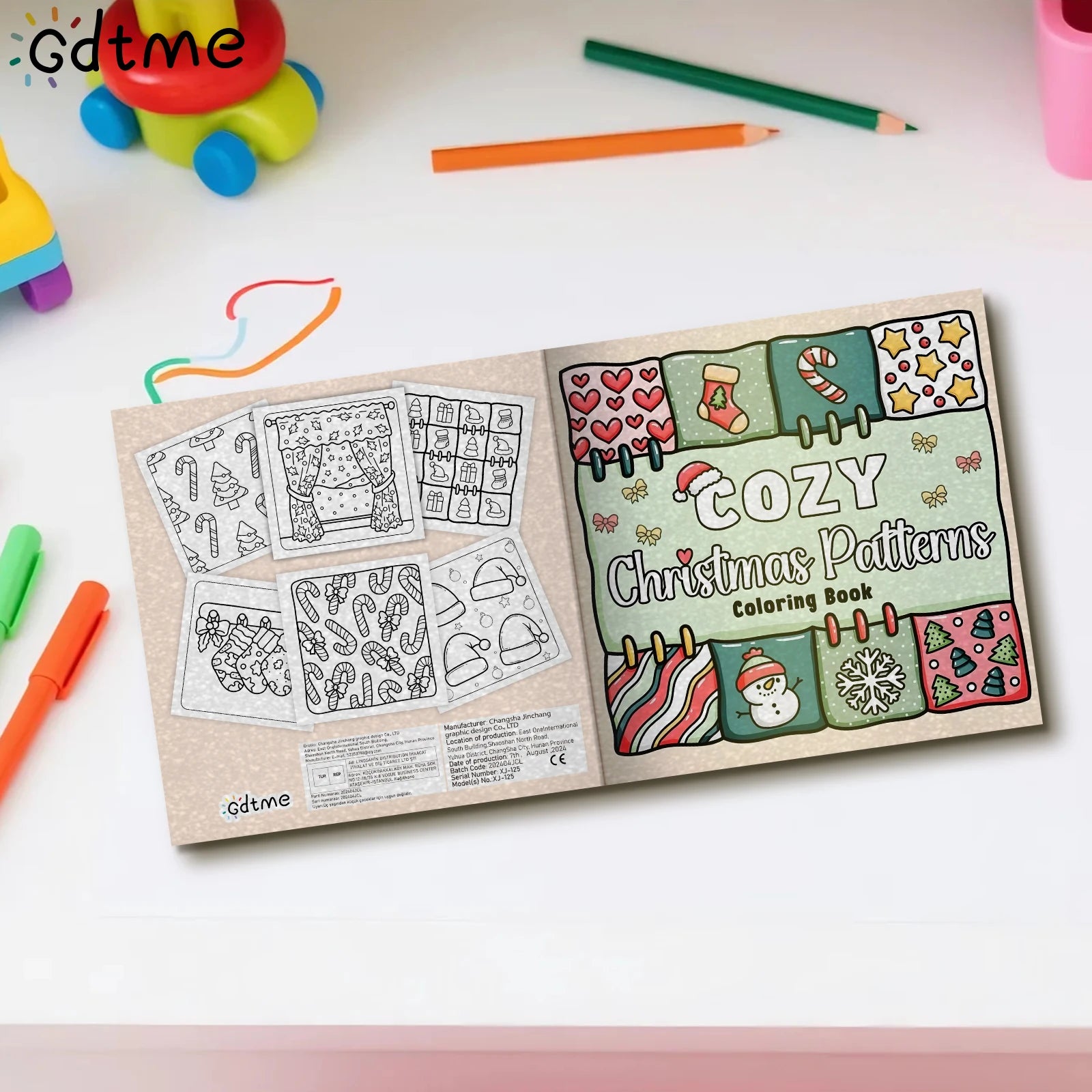 COZY Christmas Patterns Coloring Book For Adults And Teens Feature Christmas Elements To Bring You Warm Moments Christmas Gifts - Sun Studio