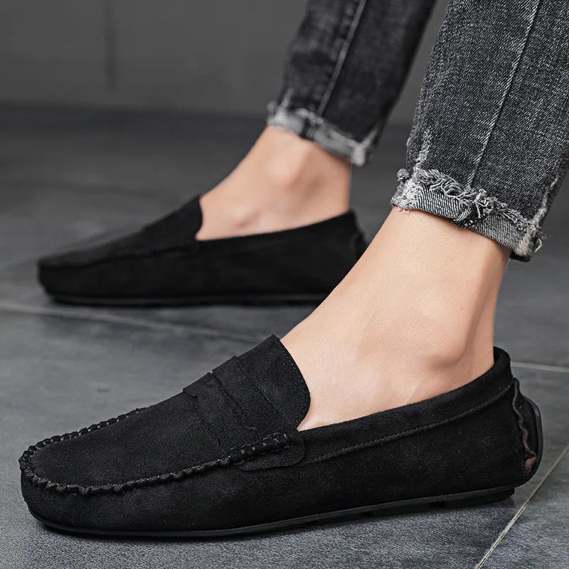 Trend Suede Men Casual Shoes Breathable Comfort Slip-on Mens Driving Shoes Fashion Men Lazy Shoes Luxury Brand Loafers Moccasins - Sun Studio
