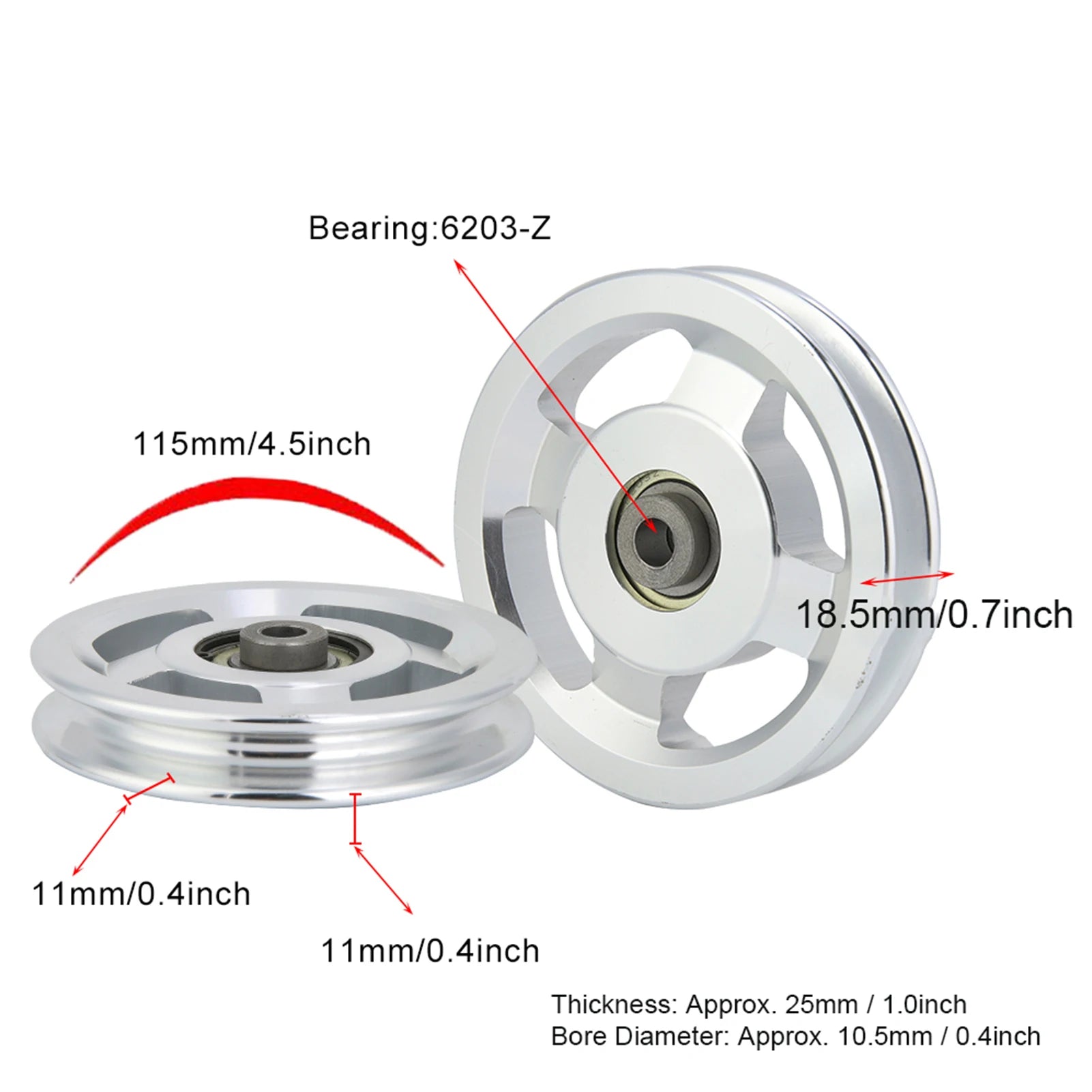 Home Gym Attachments Gym Pulley Aluminium Alloy Fitness Pulley Home Gym Attachments Part Exercise Strength Training Accessory - Sun Studio