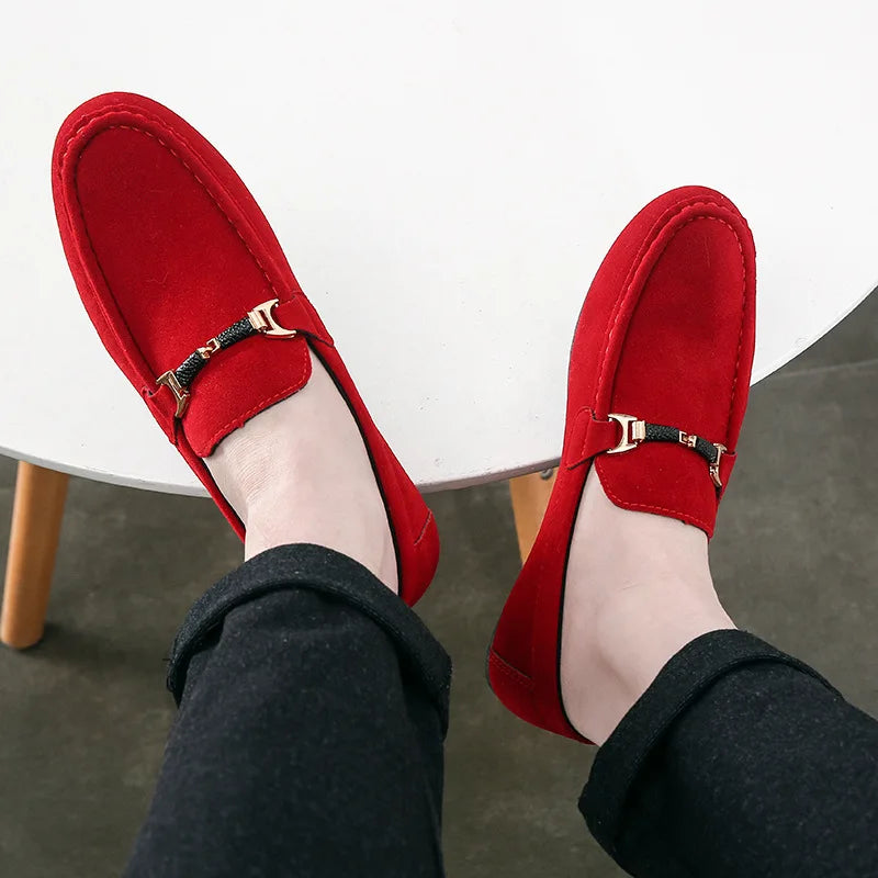 Summer New Trendy Men's Shoes High Quality Soft Loafers Moccasins  Suede Casual Flats Outdoor Light Walking Men's Shoe Zapatos - Sun Studio