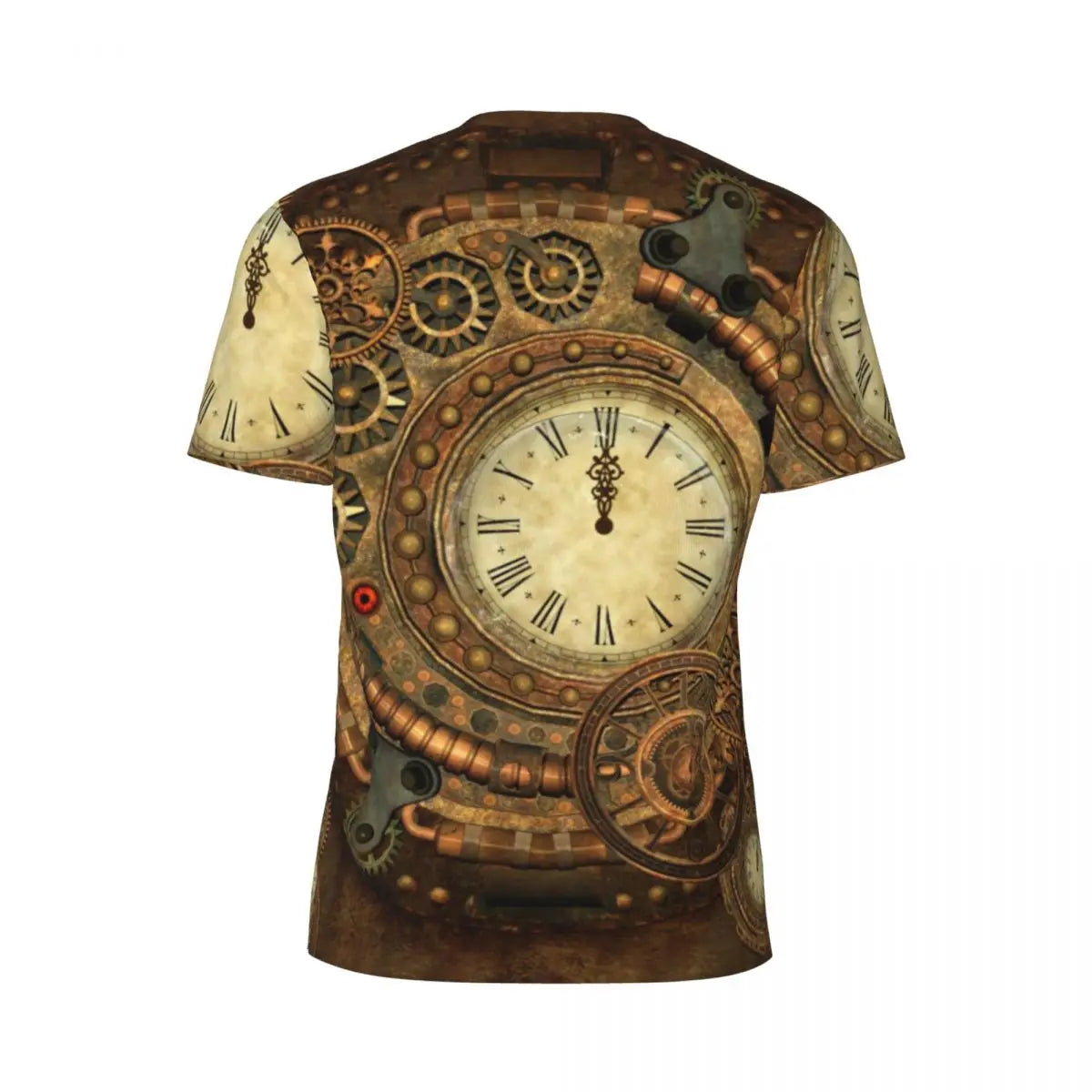 Gym T Shirt For Men Steampunk Design T-Shirts Fashion Wonderful Clockwork Vintage Summer Tees O Neck Streetwear Design Tops - Sun Studio