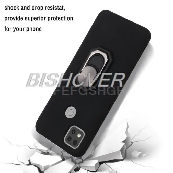 Magnet Phone Case For ZTE Blade 20 Smart Shockproof Soft TPU Silicone Cover For ZTE Blade 20 Smart Case With Ring Holder - Sun Studio