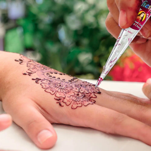 1/4 Pcs Henna Cream Red GOLECHA Henna Tattoo Cream , Temporary Tattoo Henna Cone Semi-permanent henna Natural Body Paint - Sun Studio