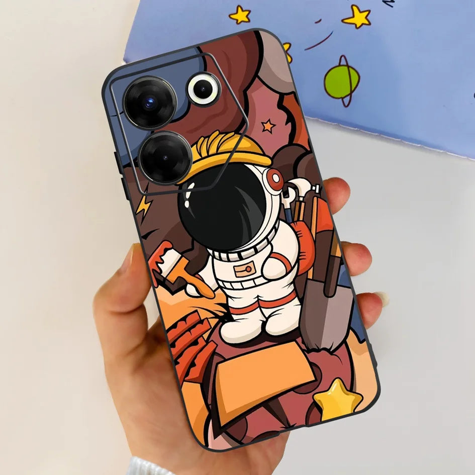 For Tecno Camon 20 Pro 5G Case 2023 Cute Love Heart Football Slim Cover Soft Silicone Funda For Tecno Camon20 Pro 5G CK8n Bumper