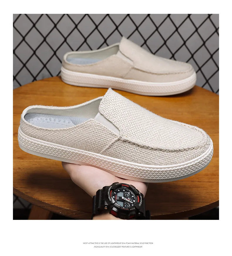 Half Slipper Man Shoes Summer Breathable Casual Comfortable Wearing Outside Slippers At Home Men's Shoes Free Shipping Shoes - Sun Studio