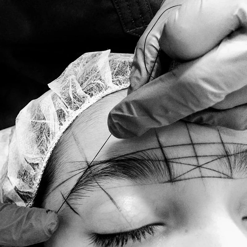 Make Up Dyeing Liners Thread Semi Permanent Positioning Eyebrow Measuring Mapping Tool Pre-ink String For Microblading Eyebow - Sun Studio