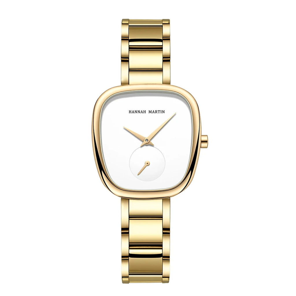 2025 New Women Quartz Wristwatch 34mm Wine Barrel Rose Gold Black Stopwatch Fashionable Minimalist Style Oval Watches for Women - Sun Studio