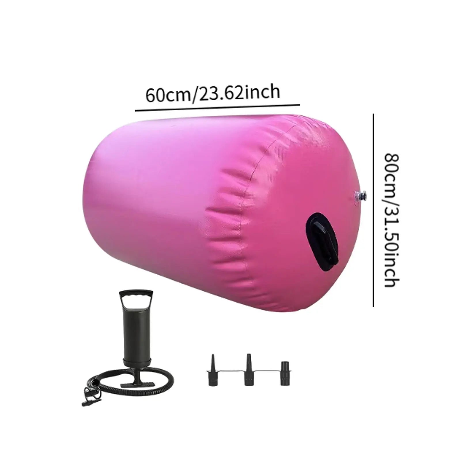 Inflatable PVC Gymnastics Back Handspring Air Roller with Air Pump for Back Handspring Training Home Yoga Equipment - Sun Studio