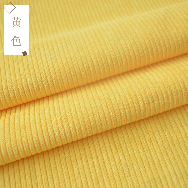 Retro Style Bag Corduroy Fabric Plain Per Meter for Pants Skirts Coats Sewing Soft Children Cloth Breathable Black Pink Wearable