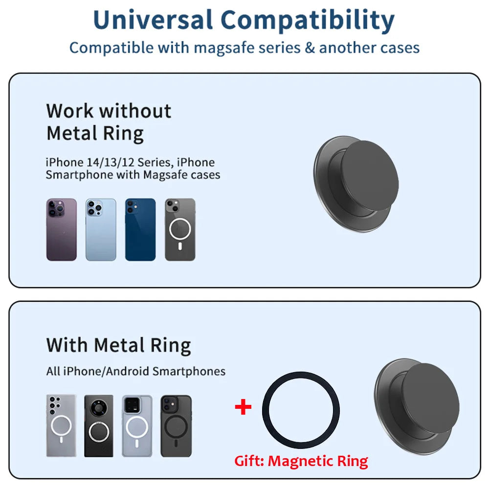 Grippopso Magnetic Folding Mobile Phone Grip Holder Socket Support Tok for IPhone 16 15 14 13  Ring Finger Expanding Stand - Sun Studio