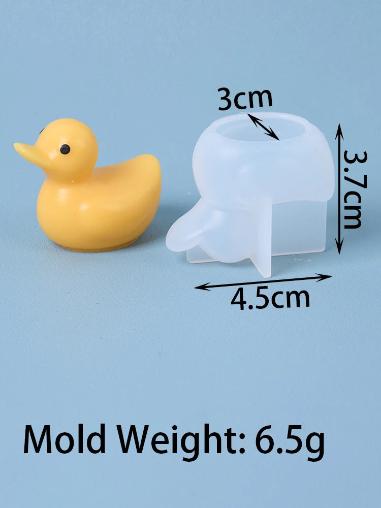 S/M/L Duck Silicone Mold DIY Handmade Cute Cartoon Duck Scented Candle Flowerpot Candle Jar Storage Box Plaster Mold Home Decor - Sun Studio