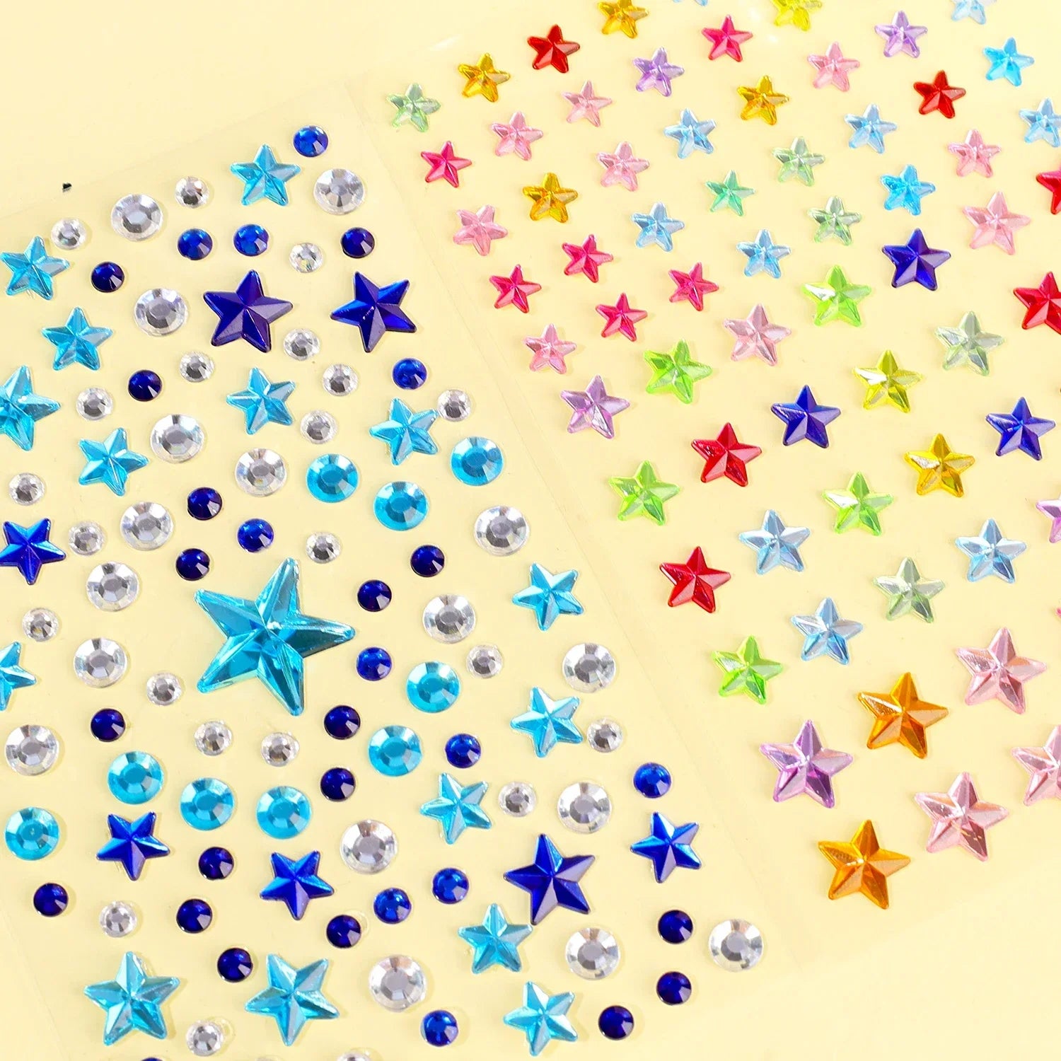 Star Face Makeup Diamond Patch Dazzling Star Festival Modernist Face Stickers Women Girls Colorful Rhinestone Tattoo Eyes Deco - Sun Studio