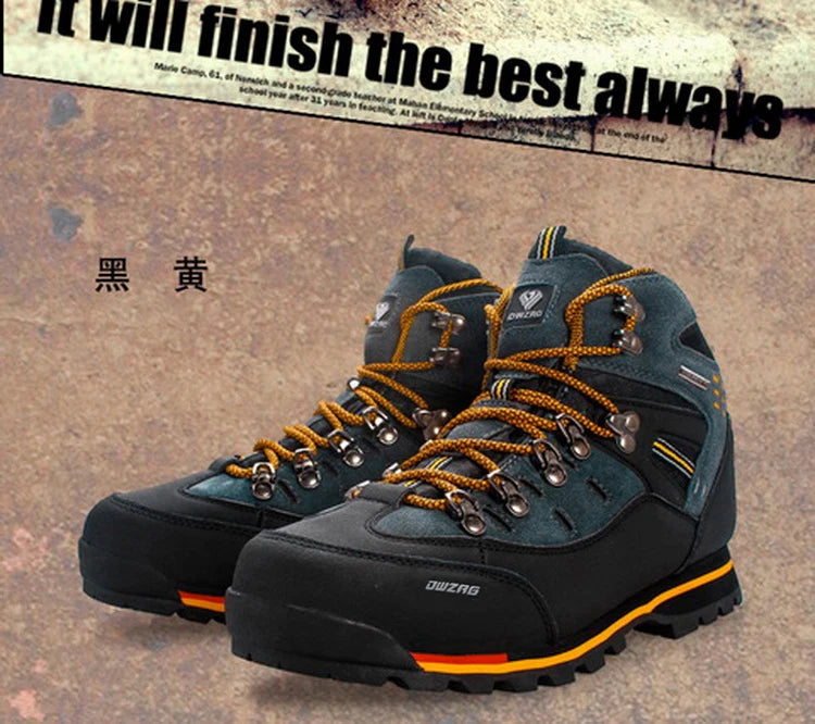 2026 High Gang Outdoor Hiking Shoes Men Winter Mountain Climbing Trekking Boots Top Quality Outdoor Fashion Casual Snow Boots