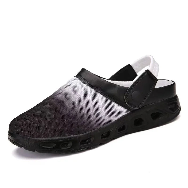 Plus Size 36-46 Mens Sandals Summer Garden Shoes Mesh Slippers Soft Bottom Beach Clogs Womens Slip-On Solid Breathable Zapatos 3 - Sun Studio