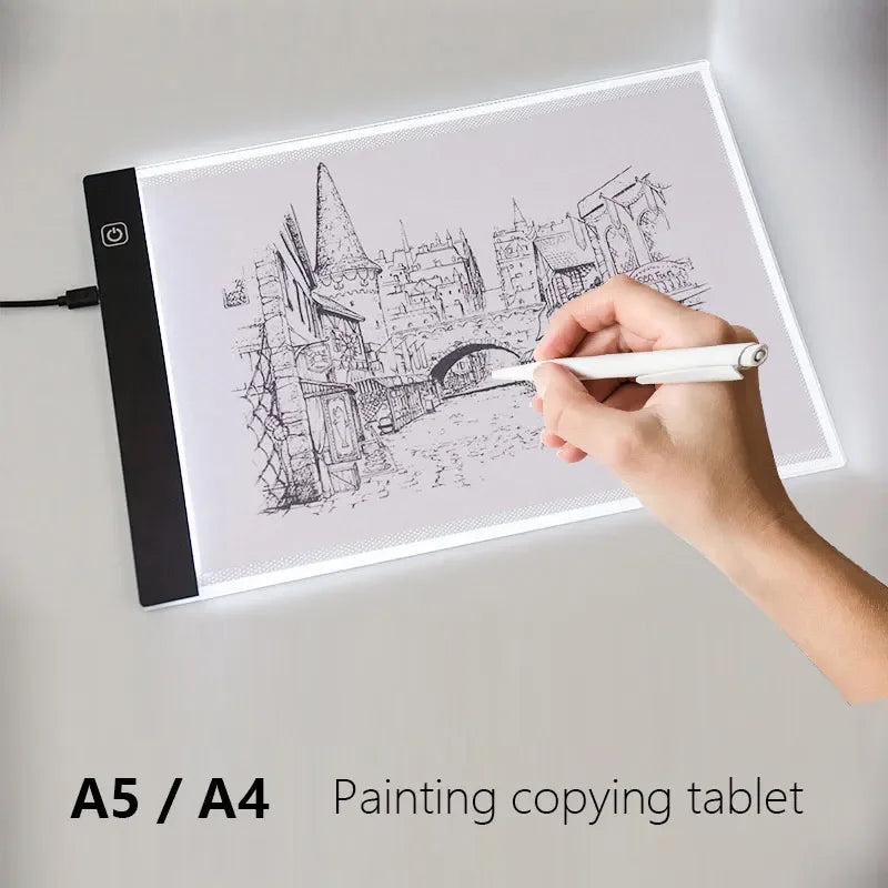 A4/A5 LED copying board, 3-level dimming copy table, drawing puzzle toy, gift, dimmable children's Painting board - Sun Studio