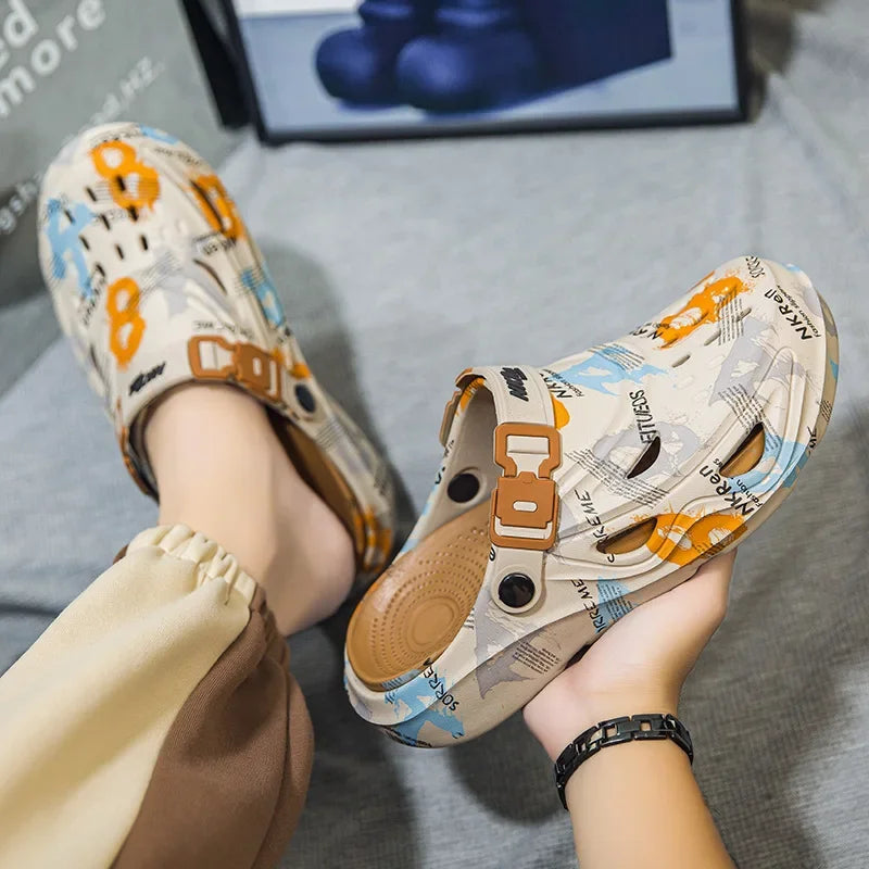 Men's Summer Outdoor Sporty Thick-Heeled Sandals Big Size 46 Head-To-Toe Dual-Purpose Beach Shoes Comfortable Wearing Experience - Sun Studio