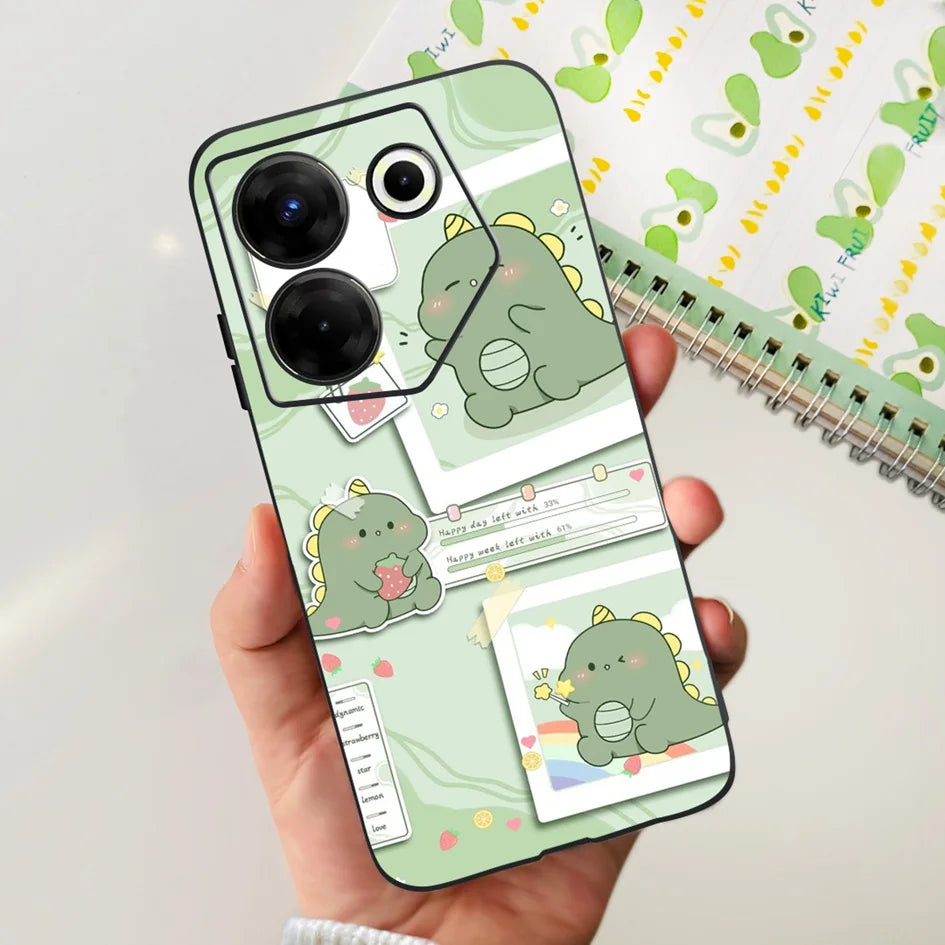 For Tecno Camon 20 Pro 5G Case 2023 Cute Love Heart Football Slim Cover Soft Silicone Funda For Tecno Camon20 Pro 5G CK8n Bumper