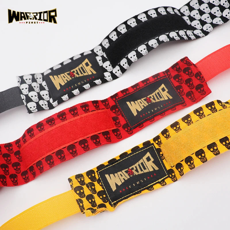 1 Pair Boxing Hand Wraps MMA Muay Thai Kick Boxing Handwraps For Training Bandages Sport Straps 3M/5M Length Skull Print - Sun Studio