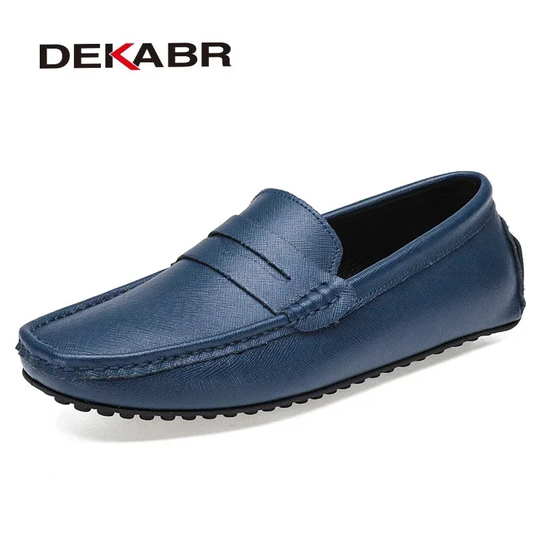 DEKABR Loafers Shoes Men Fashion Shoes New Spring Comfy Men's Flats Moccasins Classic Original Leather Men Casual Shoes - Sun Studio