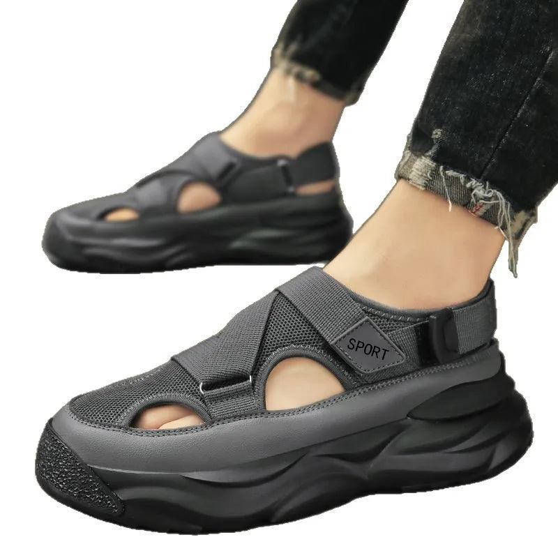 Men's Breathable Hollow out Sporty Slippers Soft Bottom Casual Fashion Sandals Anti-Slip Durable Rubber Sole Comfortable Slip-On - Sun Studio