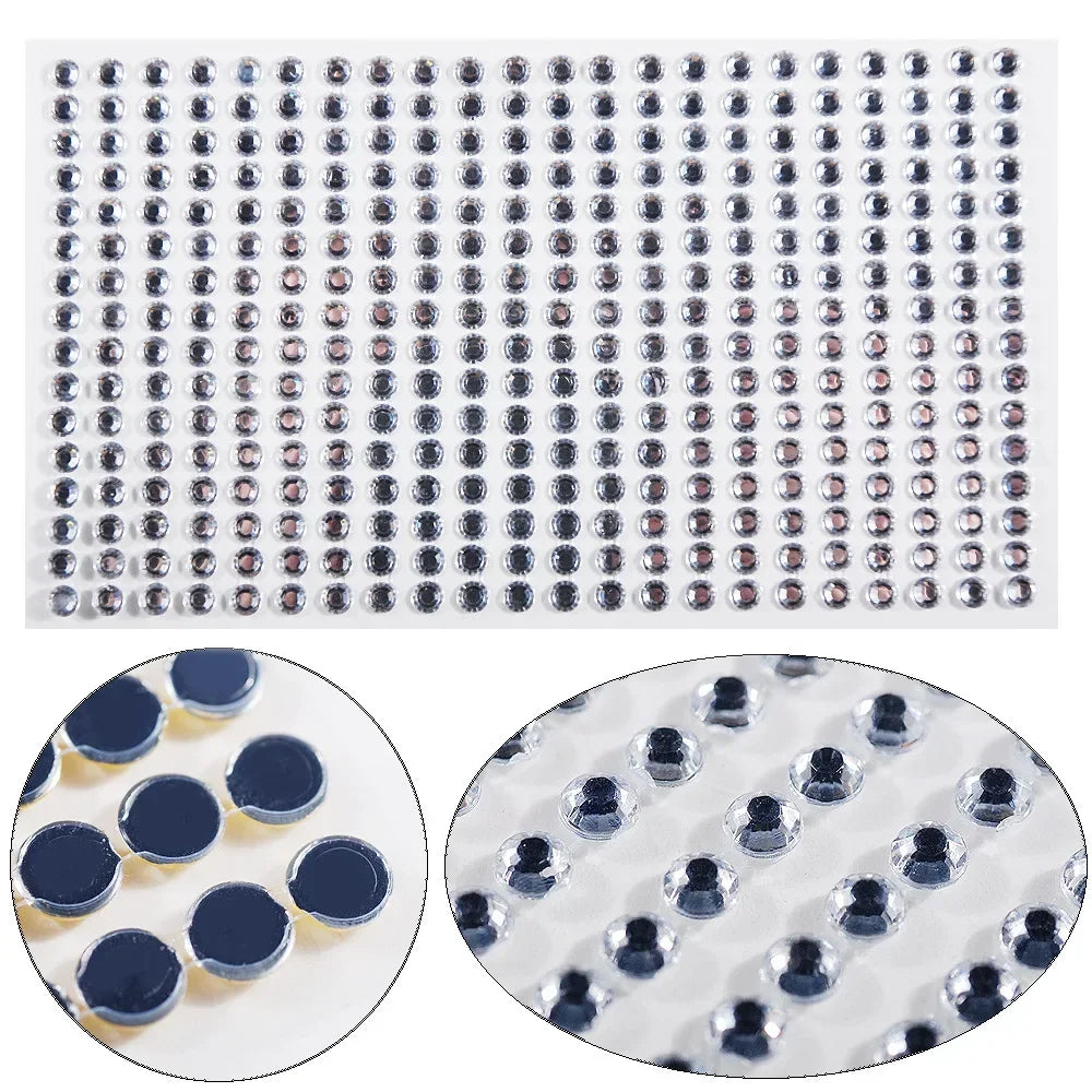 Face Decorations Rhinestone Stickers for Music Festival Halloween Party Mobile Crystal Sticker Women Girls DIY Diamond Stickers