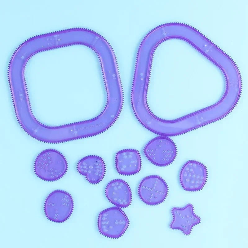 Funny Interlocking Gears Wheels Spirograph Drawing Toys Set Creative Educational Toy for Children Painting Drawing Accessories - Sun Studio