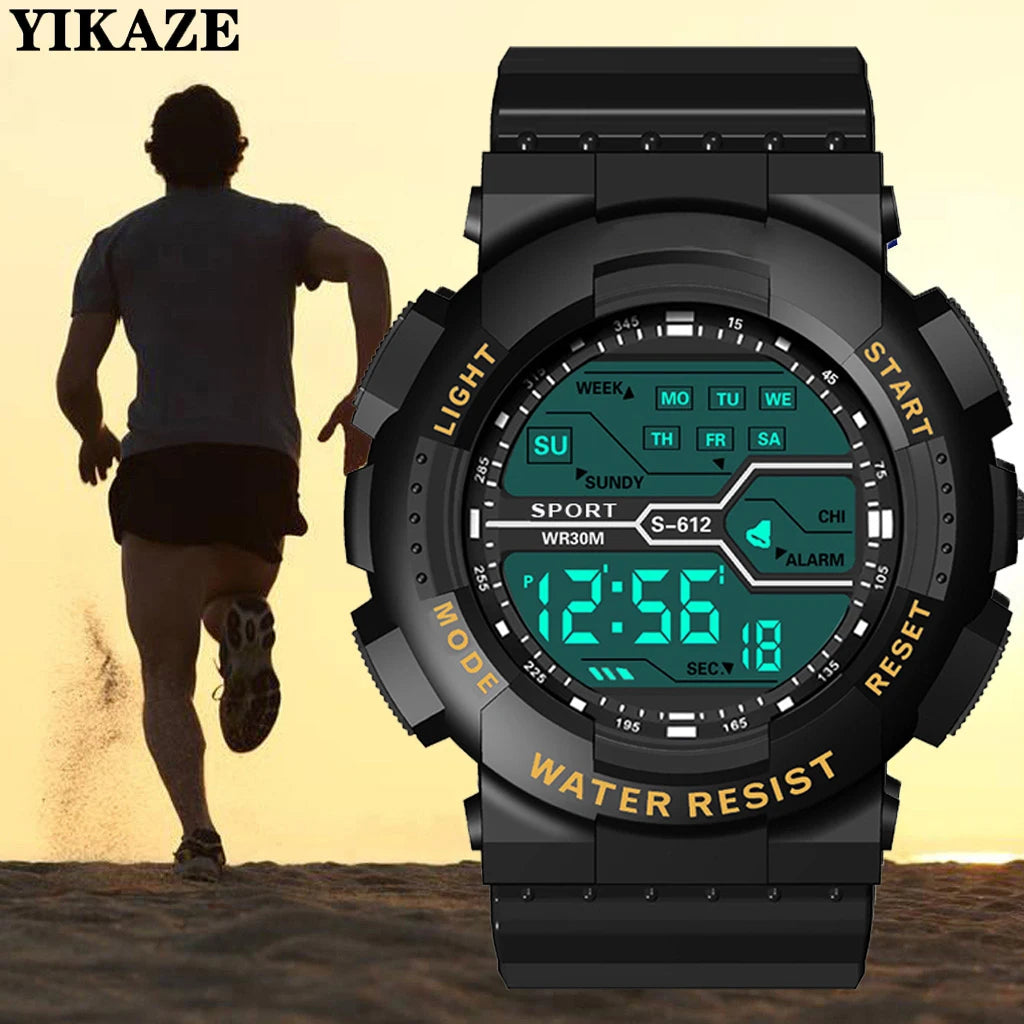 Sports Digital Electronic Watch 55mm Large Dial Sport Watch Outdoor Multifunction Watches Clock for Men Teen Student - Sun Studio