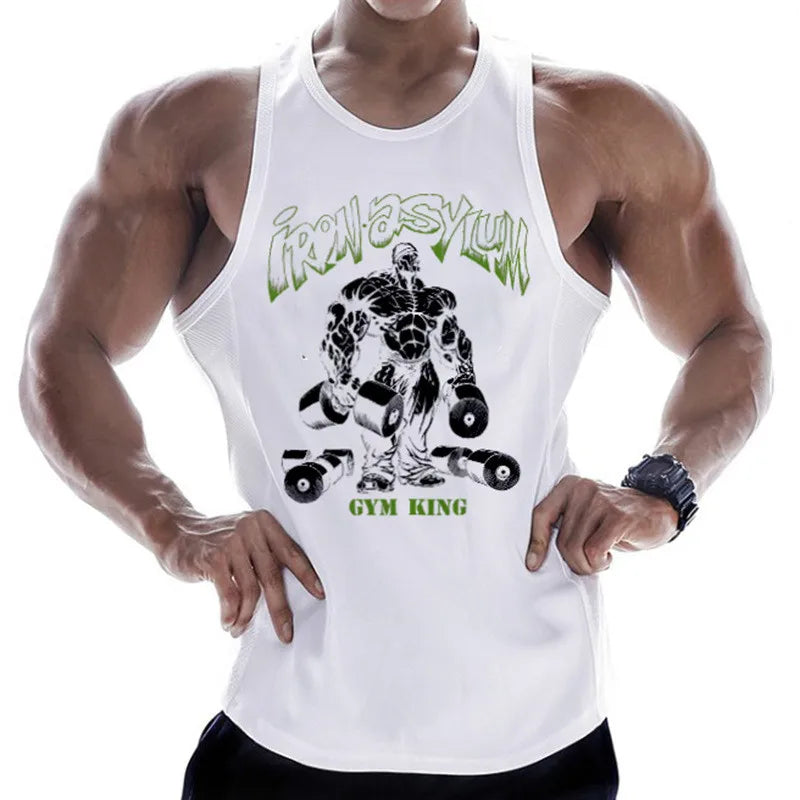 Fitness Clothing  Men Muscle Shirt  Cotton Men Tank Top Workout Bodybuilding Men Sportwear Tank Top Sleeveless Vest - Sun Studio
