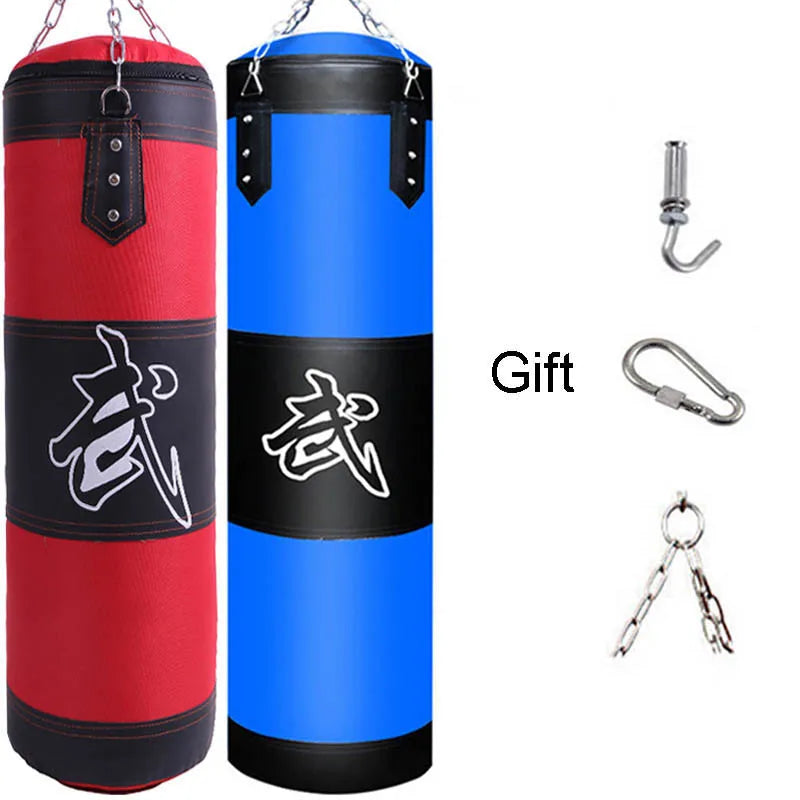 Punch Sandbag Heavy Boxing Punching Bag with Ceiling Hook Steel Chain Fitness Training MMA Kickboxing Muay Thai Karate Taekwondo - Sun Studio