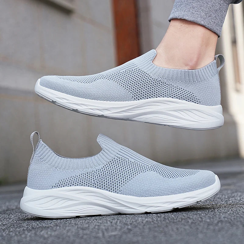Men Casual Shoes Breathable Sneakers Men Lightweight Walking Running Shoes for Couple Slip on Loafers Zapatillas Hombre Size 48 - Sun Studio