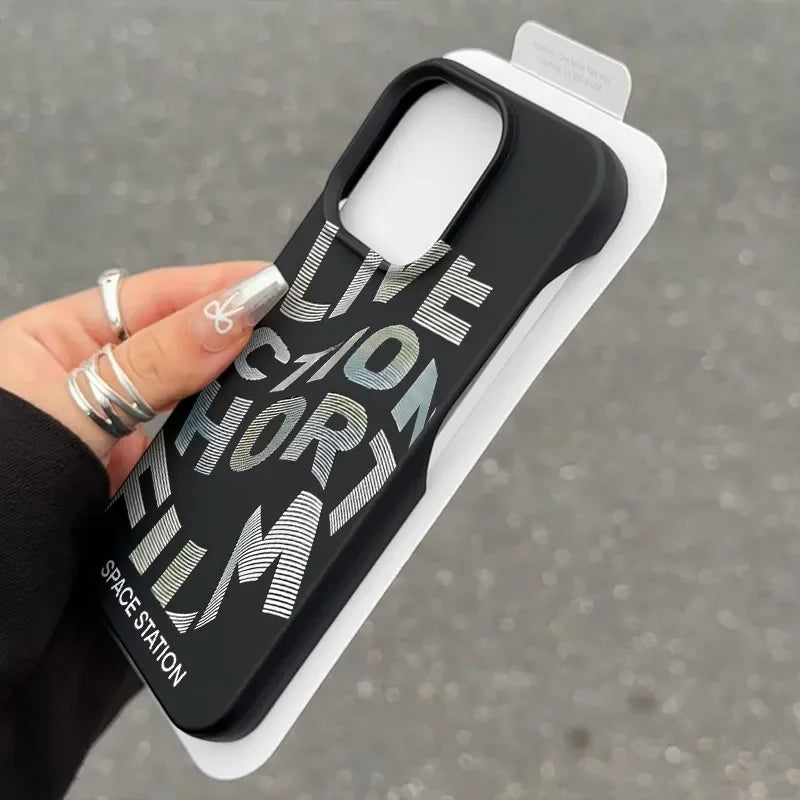 American Style 15 Pro Max Phone Case For iPhone 16 14 15 13 12 11 X XR XS 14 15 16 Plus Half Pack Hip Hop Label Y2K Phone Cases - Sun Studio