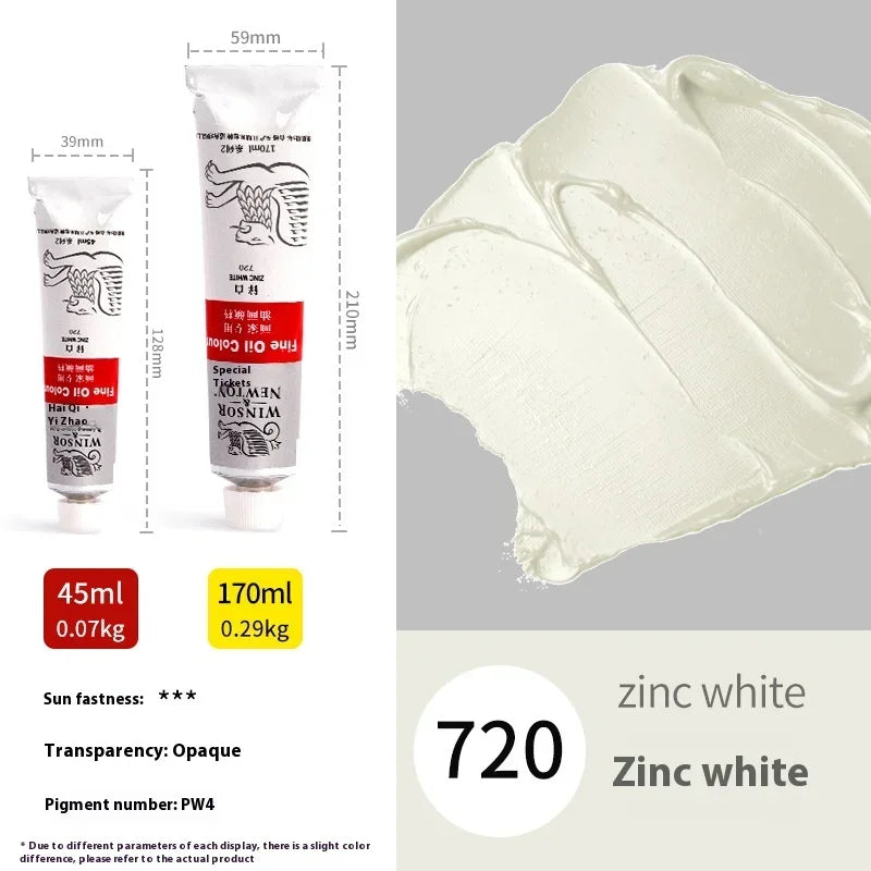 45ml Oil Paint Transparent Tube Fast Drying White Gold Silver Professional Color Painting Supplies For Artists Student Beginners - Sun Studio