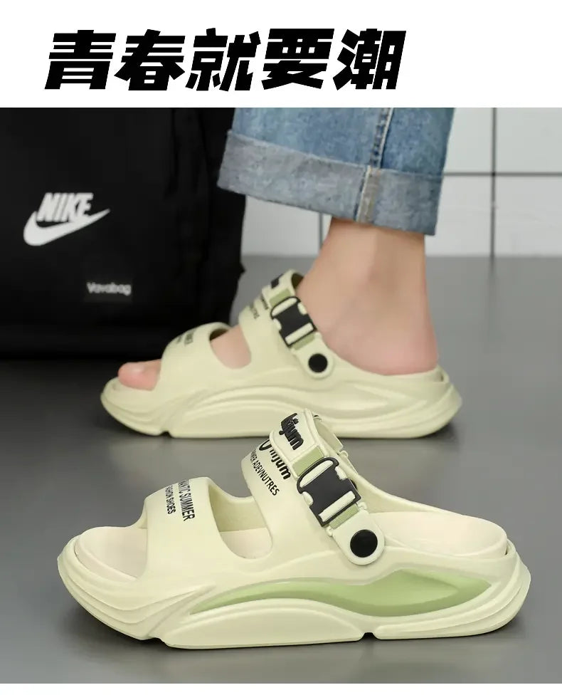 Men Summer Comfortable Beach Sandals Male Outdoor Flip Flops Thick Soft Clogs Casual Man Water Garden Shoes Women Beach Slippers - Sun Studio