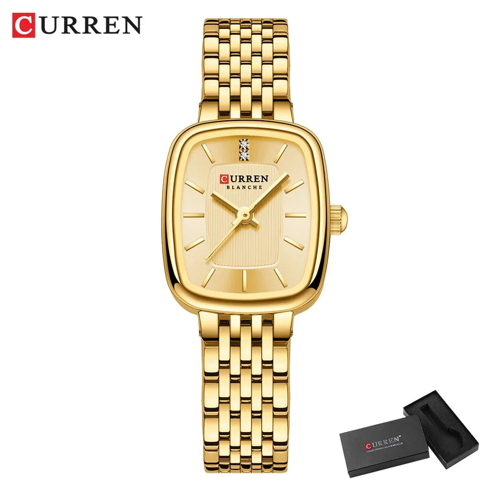 CURREN Luxury Women Watches Fashion Casual FemaleLadies Stainless Steel Quartz Wristwatches Life Waterproof Girlfriend Gift - Sun Studio