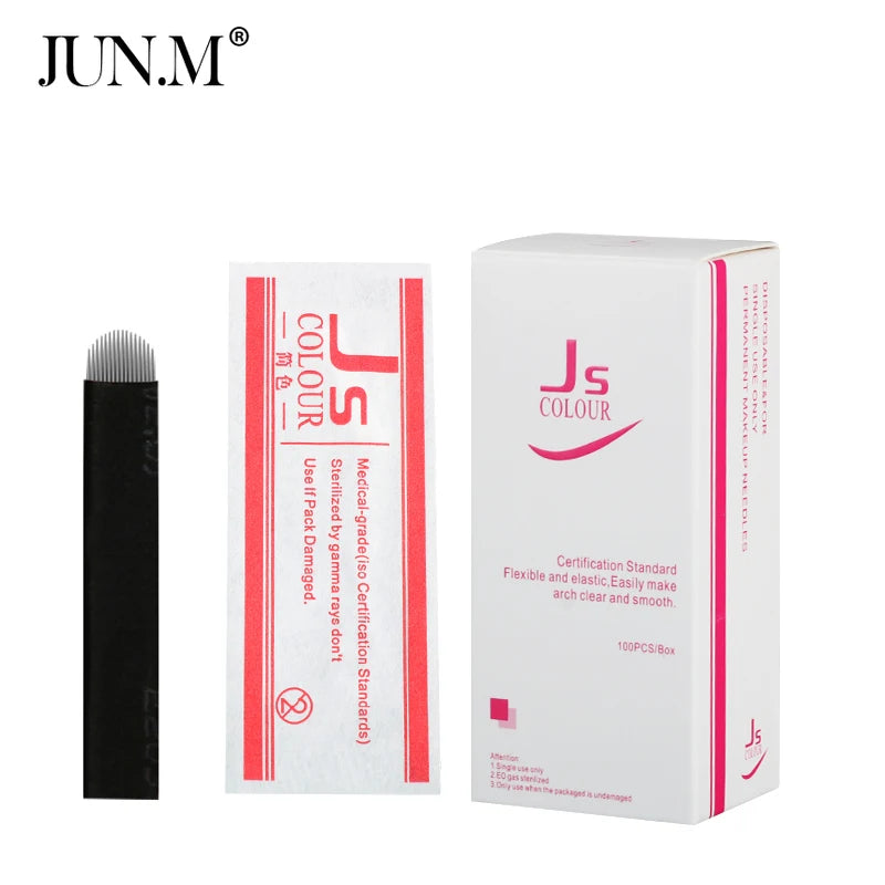 0.2mm U-Shape 16 Pin Microblading Needle Eyebrow Tattoo Blade For Permanent Makeup Manual Pen 3D Eyebrow Embroidery - Sun Studio