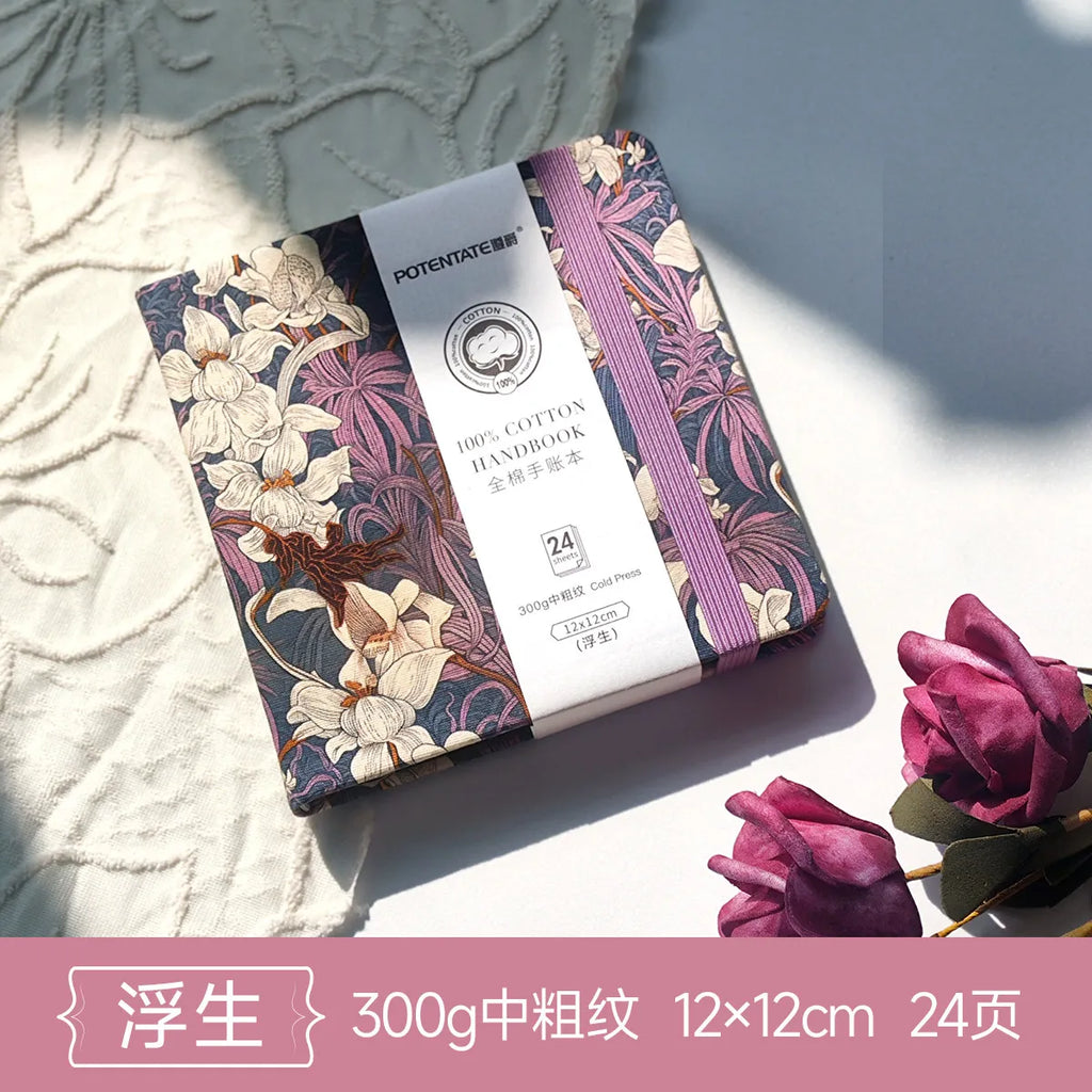 POTENTATE Watercolor 100% Cotton Paper Pad 24 Sheets10x10cm/9x14cm/13x19cm Artists Beginners Watercolor Sketchbook Drawing Paper - Sun Studio
