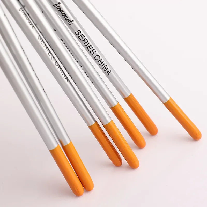 12models Imported Nylon Long Tail Line Brush Very Fine Cartoon Art Line Outline Detail Pen Digital Birch Watercolor Painting Pen - Sun Studio