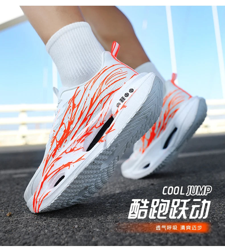 Men Sport Shoes Professional Cushioned Carbon Plate Running Shoes Breathable Couple Casual Sneakers Marathon Athletic Footwear - Sun Studio