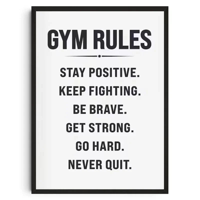 Gym Wall Art Poster Gym Inspirational Poster Home Gym Wall Decoration Gym Slogan Canvas Printing Decorative Painting Frameless - Sun Studio