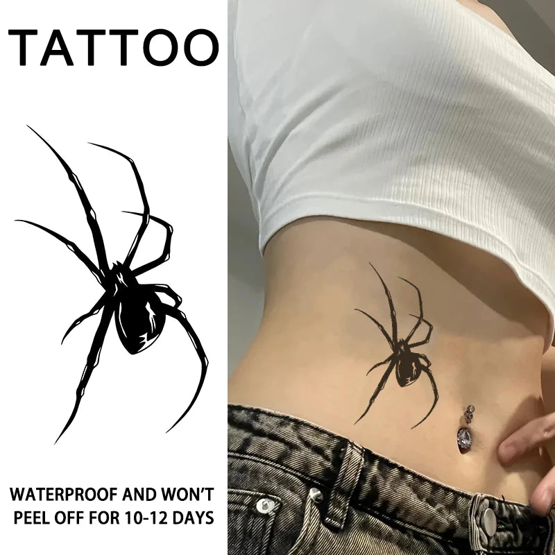 Spider Waterproof Temporary Tattoo Stickers, Long-lasting Waterproof for One to Two Weeks, For Arm, Leg. - Sun Studio