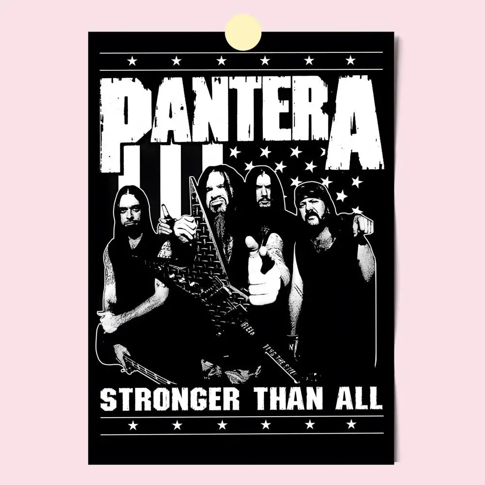 Vintage Pantera Concert Music Poster HD Anime Hot Theme Singer/OST/Movie-Waterproof Self-Stick Home Decor - Sun Studio