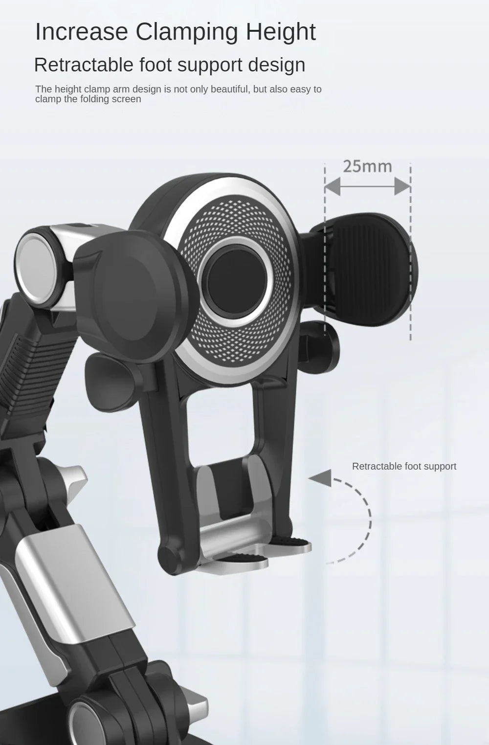 Heavy Duty Phone Mount for Car Windshield Dashboard Long Arm Suction Cup Phone Stand Holder 4.7-6.8inch Smartphone GPS Mount - Sun Studio