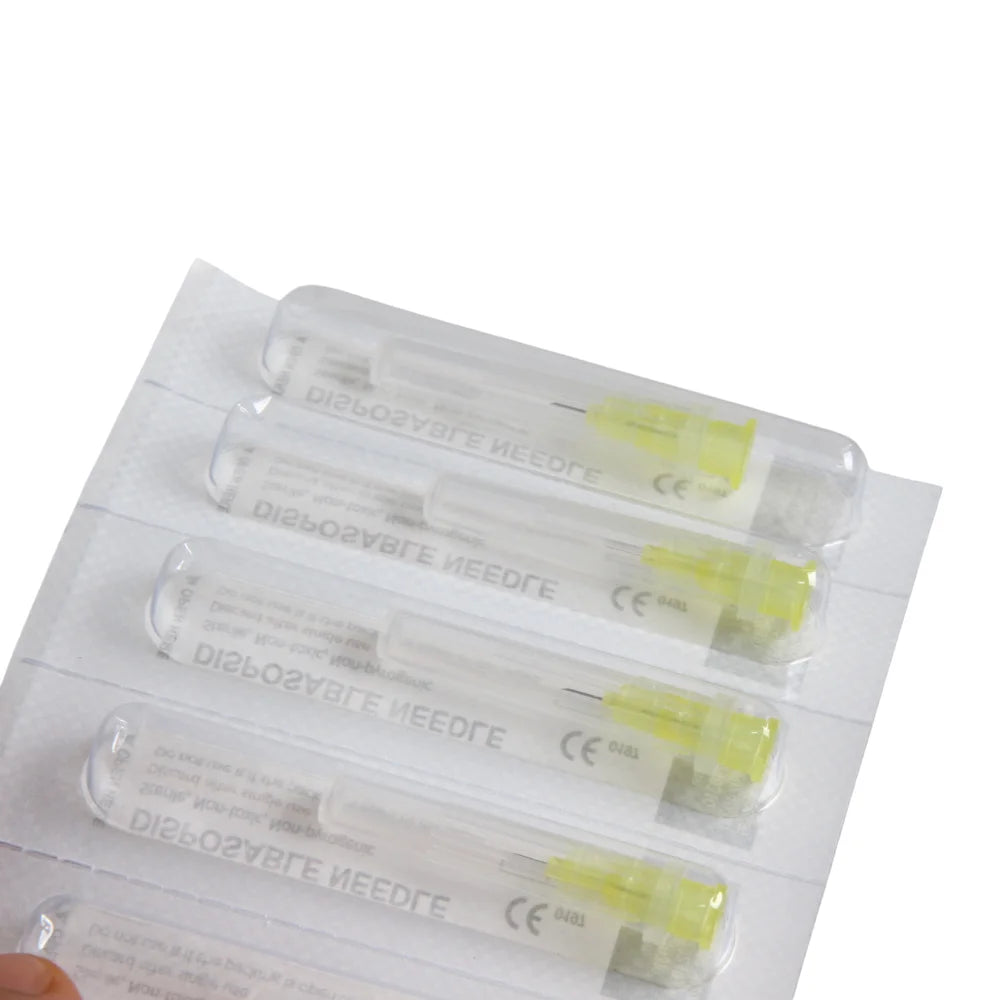 100Pcs/Box Tattoo Small Painless Beauty Needle 30G13MM 32G4MM 34G8MM 29G13MM Superfine Sterile Injector Needle Eyelid Tools - Sun Studio